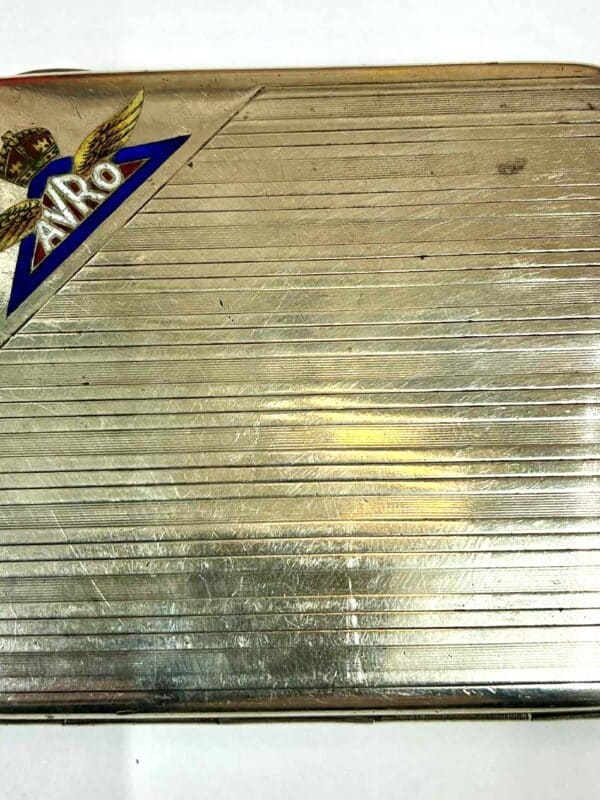 Avro Silver Cigarette case with engraving history